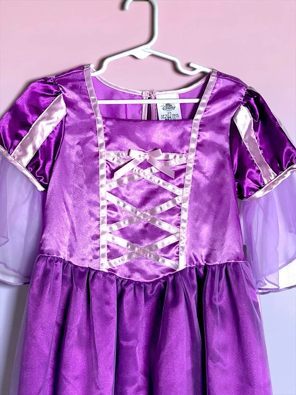 NWT Disney Store Rapunzel Princess Costume Dress Lavender Satin Girls Size 5/6